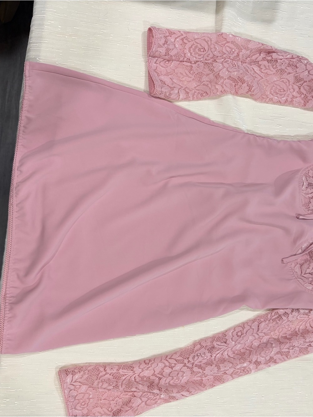 SHEIN Dusty Pink Lace-Trim Slip Dress